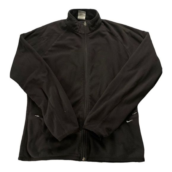 Vintage Youth Nike Therma Fit Black Full Zip Fleece Jacket - Picture 1 of 6